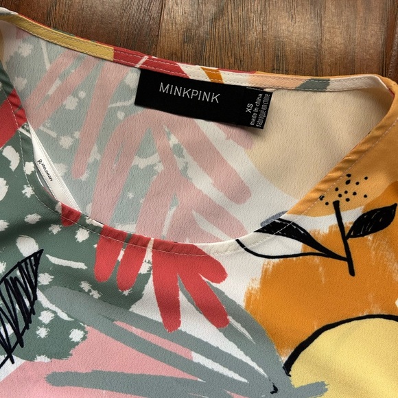 MINKPINK Women’s Size XS M Floral Print Dress Summer Beach Party Comfy - Picture 2 of 5